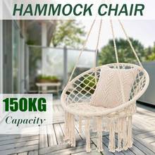 Nordic Cotton Rope Hammock Chair Handmade Knitted Indoor Outdoor Kids Swing Bed Adult Swinging Hanging Chair Hammock 2024 - buy cheap