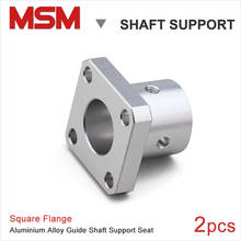 2pcs MSM Square Flange Guide Shaft Support Seat 8/10/12/16/20/25/30/35/40/50mm Shaft Fixture Bracket Rod Holder Mount Connector 2024 - buy cheap