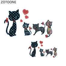 ZOTOONE милые коты патчи для одежды утюжок для передачи тепла сердечко патч для детей Diy печать приложения термо-Стикеры для одежды D 2024 - купить недорого
