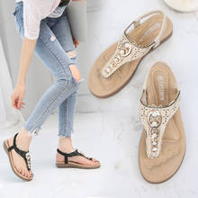 2021 Summer Beach Sandals Women Holiday Shoes Flat Sandals Flip Flops Fashion Ladies Shoes Thick Sole Plus Size 41 2024 - buy cheap