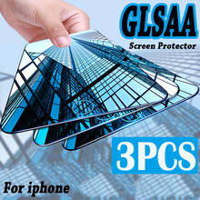 Protetor de tela de vidro temperado para iphone, 3 pçs, para iphone 6, 7, 8, plus, x, 11, xs max, xr, 11 pro max, 6s plus 2024 - compre barato