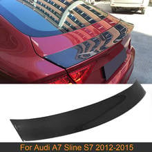 Carbon Fiber Car Rear Trunk Wing Spoiler for Audi A7 S7 Sline 2012 - 2015 Rear Tail Trunk Boot Lip Wing Spoiler FRP 2024 - buy cheap