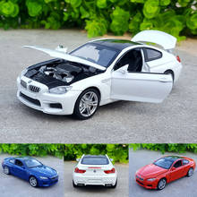 1:32 Free Shipping Alloy Car Model bmw-m6 Alloy Racing Sports Car Model Sound and Light Back Children Toy Collection 2024 - buy cheap