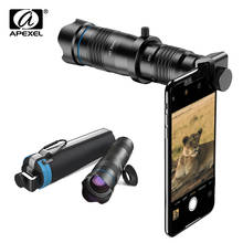 APEXEL HD Optical Phone Camera Lens 28X Metal Telescope Lens Single Tube With Mini Selfie Tripod For iPhone 7 8 All Smartphones 2024 - buy cheap