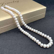 2021 Classic White Pearl Necklace Real Natural Freshwater Pearl Choker Necklaces For Women Birthday Gift 2024 - buy cheap