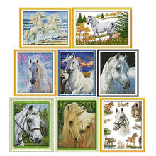 White Dragon Horse Series counted cross stitch kits 11CT14CT  printed pattern crafts DMC sewing needlework embroidery sets decor 2024 - buy cheap