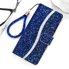 Funda de cuero brillante con lentejuelas para Samsung A42, carcasa de Samsung Galaxy A22 4G A12 A 12 A 42 22 5G, A prueba de golpes 2024 - compra barato