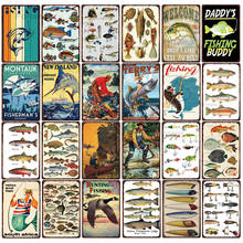 Teach A Man to Fish Metal Tin Signs Buy Lead Vintage Plaque Metal Painting Wall Decor Board Retro Pub Funny Bar Tin Poster 2024 - buy cheap