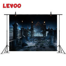 LEVOO-telón de fondo para fotografía, telón de fondo de tela para sesión fotográfica, utilería de noche, Halloween, el cementerio de Terror, Manor 2024 - compra barato