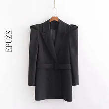 Blazer de manga larga para mujer, Chaqueta de traje coreano elegante, informal, para oficina, mujeres blazers y chaquetas, otoño 2024 - compra barato