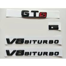 Letras pretas emblemas para-choque do tronco para-choque para um m g gt s v8 biturbo 2024 - compre barato