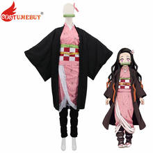 CostumeBuy Demon Slayer: Kimetsu no Yaiba Cosplay Kamado Nezuko Costume Women Kimono Halooween Party Full Outfits Custom Made 2024 - buy cheap