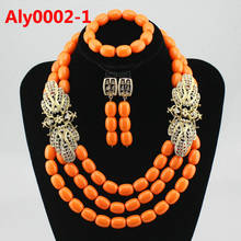 African Beads Jewelry Set 2020 Nigerian Wedding African Beads for Brides Party Bridal Jewelry Set Free Shipping Aly0002-1 2024 - buy cheap