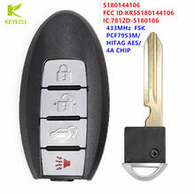 KEYECU 4 BUTTON PROXIMITY REMOTE SMART KEY 433MHz for Nissan Rogue US X-Trail South Asia 2014 2015 2016 KR5S180144106 S180144106 2024 - buy cheap