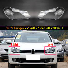 Lente de faro delantero de coche, cubierta de lámpara de cristal para Volkswagen VW Golf 6, 2009, 2010, 2011, 2012 2024 - compra barato