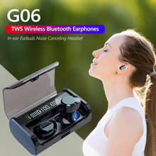 TWS G06 Bluetooth 5,0 Беспроводные наушники с сенсорным управлением Водонепроницаемые наушники с шумоподавлением бинауральные наушники 2024 - купить недорого