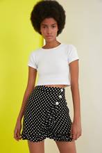 Black Polka Dot Shorts Bermuda 2021 New Season Spring Summer Casual Elegant Fashion High Waist Mini Female Short Skirt 2024 - buy cheap