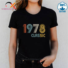 Vintage Camisetas Retro Classic 40th Birthday Gift 1978 All Original Parts T Shirts woman Casual Custom Cotton Comfortable Tees 2024 - buy cheap