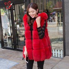Abrigo de piel auténtica de zorro para mujer, chaquetas rusas, chaleco de piel auténtica, ropa de invierno 2024 - compra barato