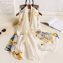 Chinês de luxo seda novo estilo outono e inverno senhora popular impressão cachecol moda feminina protetor solar xale tamanho grande lenço de seda 2024 - compre barato