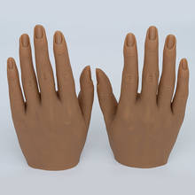 Силиконовые руки для тренировки ногтей, манекен в натуральную величину, женская модель, для тренировки ногтей, для маникюра 2024 - купить недорого