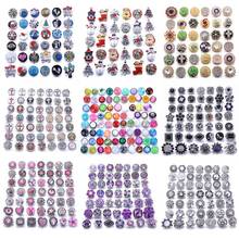 10 pçs/lote atacado botão snap jóias mix metal 18mm snaps jóias com botão de strass para 20mm 18mm snap pulseiras pulseiras 2024 - compre barato