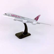 18CM 1:400 Scale Airbus A380 model Qatar Airways alloy airplane   static solide with base Airplane Diecast Plane collectible toy 2024 - buy cheap