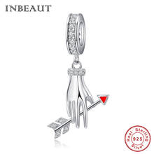 INBEAUT Original Love Arrow Charms fit Brand  Bracelet 925 Sterling Silver White CZ Hand Guesture Beads Pendant for DIY Jewelry 2024 - buy cheap
