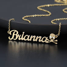 Collar personalizado con nombre, colgante ostentoso con letra y nombre de Calavera, regalo de joyería 2024 - compra barato