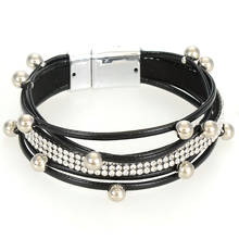 Vilol pulseiras magnéticas com multicamadas de cristal, pulseiras femininas estilosas para noivado e festa 2024 - compre barato