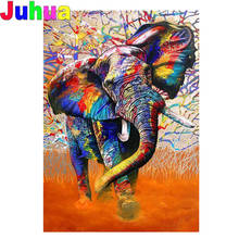 African painting elephant 5d diy diamond painting Full square puzzle animal diamond embroidery round mosaic Wall art home decor 2024 - buy cheap