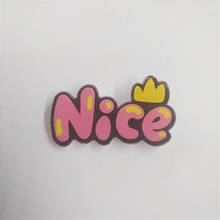 1pc Cute Multicolor hello and  nice Acrylic brooch for children Birthday Gift Woman Jewelry Decoration 2024 - buy cheap