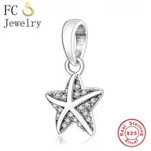 FC Jewelry Fit Original Charm Bracelet 925 Sterling Silver Sea Starfish Mix Zirconia Bead For Making Women Dangle Berloque 2022 2024 - buy cheap