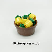 Creator City MOC 10 Pineapples and Tub A Set Accessory Decoration Toys For Children DIY Bricks Compatible Building Blocks Cities 2024 - buy cheap