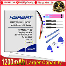 Hsabat bateria 1200mah srp603443 para astro a50 a20, acumulador de vidro 2024 - compre barato