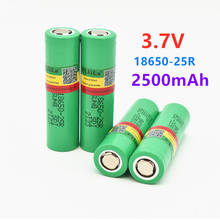 Новинка, оригинальный аккумулятор 3,6 В 18650 2500 мАч INR18650 25R 2500 мАч 20 А, литиевые батареи для удаления царапин, отвертка, фонарик 2024 - купить недорого