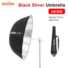 Godox UB-85S 33.5 inch 165cm Parabolic Black Reflective Umbrella Studio Light Umbrella with Black Silver Diffuser Cover Cloth 2024 - buy cheap
