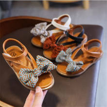 2021 summer new fashion girl's sandals bowknot little princess sandals soft bottom antiskid light casual beach shoes 2024 - buy cheap