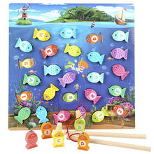 Детские деревянные игрушки Монтессори, распознавание алфавита, магнитная настольная игра для рыбалки, детская игрушка, детский подарок 2024 - купить недорого