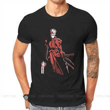 Camisetas de moda Retro para hombre, Camisa de algodón puro con cuello redondo de gran tamaño, Trigun, Vash, the Stampede, Meryl, Stryfe Thompson 2024 - compra barato