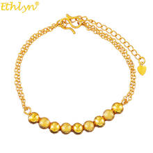 Ethlyn Ethiopian and Eritrean Traditional Jewelry Beads Bangles for Women Gold Color Round Ball Bracelets Wedding Gifts B190 2024 - buy cheap