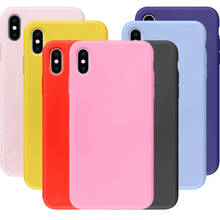 Funda de silicona suave de colores para iphone XS MAX X 10 XR 6 6S 7 8 Plus se 5 5s, cubierta trasera de TPU gruesa de cobertura completa 2024 - compra barato