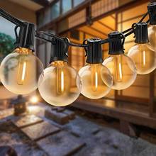 AC220V G40 Globe Fairy String Light Party Garland String Light Warm White 25 Led Clear Vintage Bulbs Decorative Outdoor Backyard 2024 - buy cheap