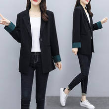 2022 Spring Autumn Blazer Coats New  Women's Clothing Black Suit Jacket Single Button Tops Female Blazer Outwear  aq224 2024 - buy cheap