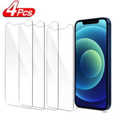 Protetor de tela de vidro, 4 unidades, para iphone 11 12 13 pro max 6, 7, 8 plus x xs max xr vidro temperado 2024 - compre barato