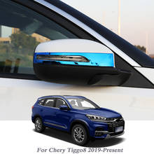 2 pçs estilo do carro lantejoulas para chery tiggo 8 2019-presente espelho retrovisor do carro decoração tira quadro lantejoulas acessórios de automóvel 2024 - compre barato