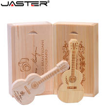 JASTER USB Wooden Guitar Pen Drive Flash Drive 2.0 32gb Pendrive 64gb 16gb 4gb Memory Stick U Disk 1 free customized logo 2024 - buy cheap