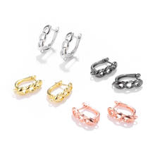 JunKang 1 par Tres anillos en forma de accesorios de aretes para fabricación de joyería DIY hecho a mano mujer materiales 2024 - compra barato