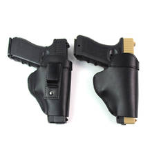 Leather Gun Holster for Glock 17 19 Beterra M9 Colt 1911 Sig Sauer P226 H&K USP Makarov Hunting Airsoft Concealed Pistol Case 2024 - buy cheap