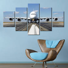 Canvas Wall Art Painting aircraft Airplane Art Print Poster Wall Decoration Home Decor 5 Panel Picture 2024 - buy cheap